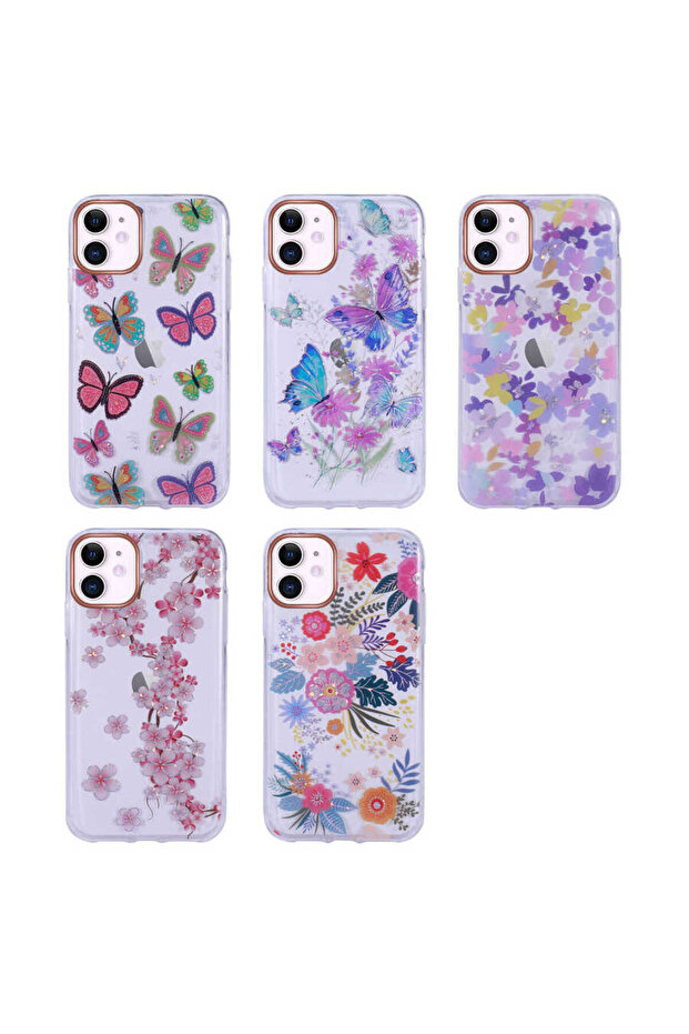 حافظة إنكا صلبة منقوشة باللون الفضي المتوافقة مع هاتف iPhone 11-NO5 - 2