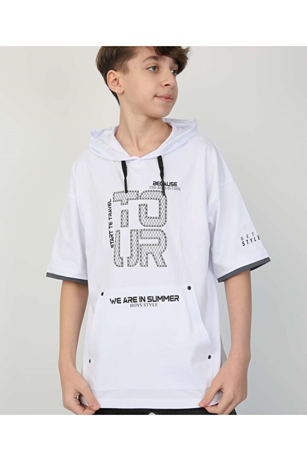 Boy's Hooded T-Shirt