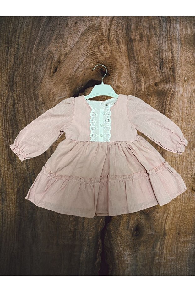 PILE MUSLIN ELBİSE