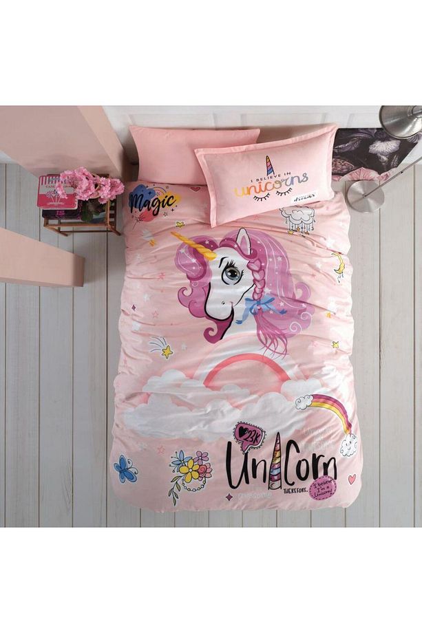Genç Ranforce Nevresim Takımı Tek Kişilik Pink Dreams - 1