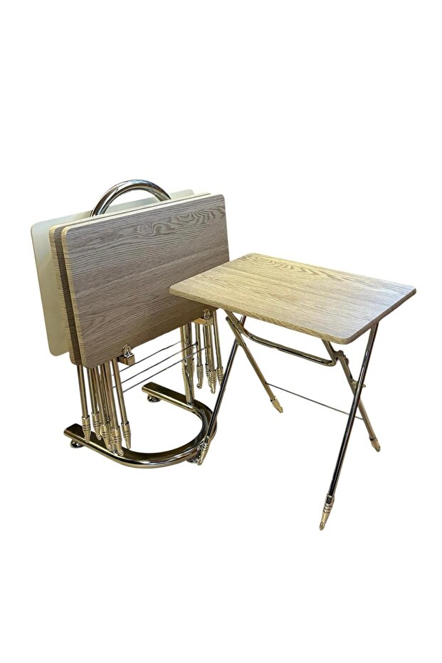 Bambu Desen 4 lü Çanta Sehpa - 2