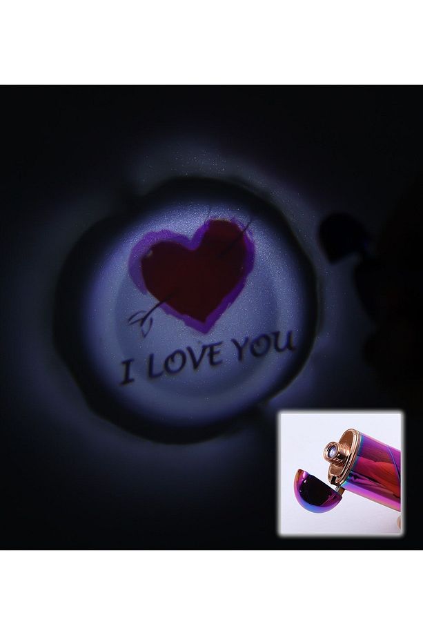 ışıklı hologram kalp çakmak - 5