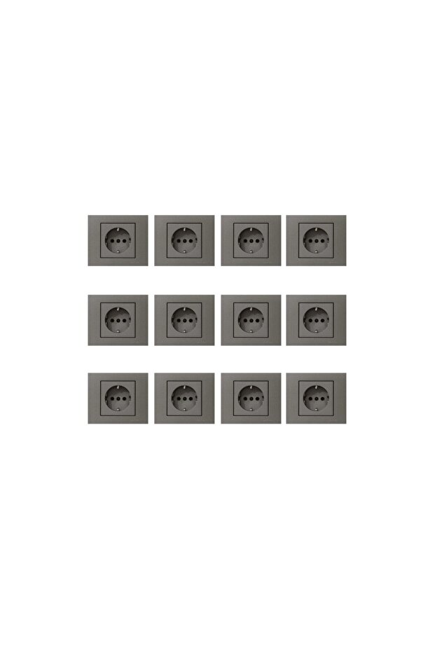 Ovivo Grano Anthracite مقبس تأريض متوافق مع 12 إطارًا