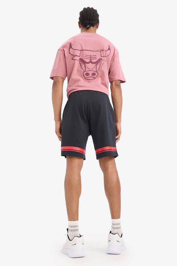 DeFactoFit NBA Chicago Bulls Standart Fit Kısa Paça Şort E3009AX25SM - 6