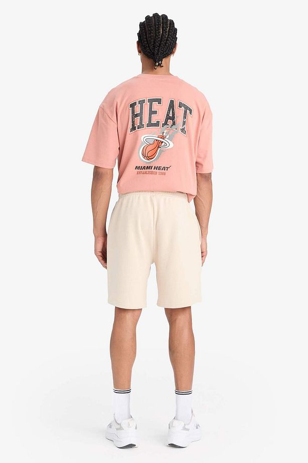 DeFactoFit NBA Miami Heat Standart Fit Kısa Paça Waffle Şort E4008AX25SM - 5