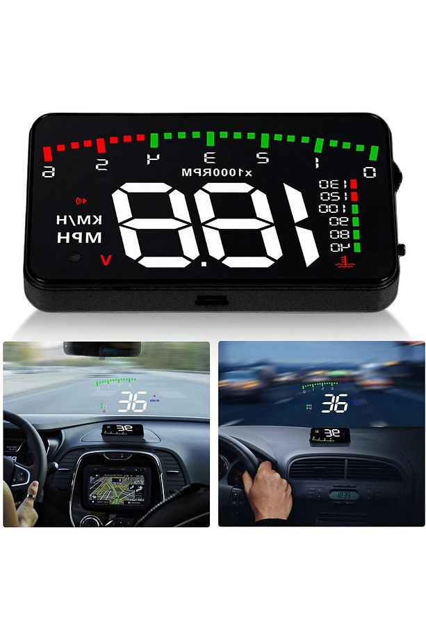 HUD HIZ,SICAKLIK GÖSTERGELİ HEAD UP DİSPLAY OBD 2 GİRİŞİ OLAN TÜM ARAÇLARA UYUMLU - 5