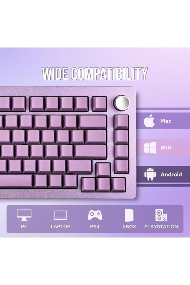 Tide75 QMK/VIA Wireless Gaming Keyboard, 75% Aluminum Mechanical Keyboard, Programmable Cre - 7