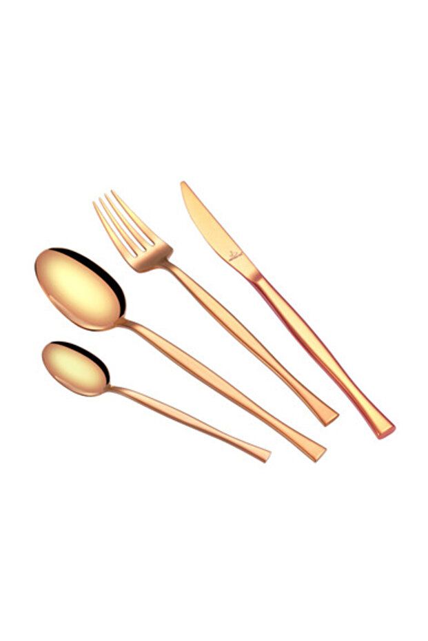 86-Piece Rose Gold Cutlery Set – Premium 18/10 SS, Elegant & Durable Flatware Collection