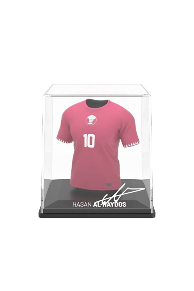 – QFA Hassan Al-Haydos Home Jersey Display Case, Official Licensed Collectible 2022