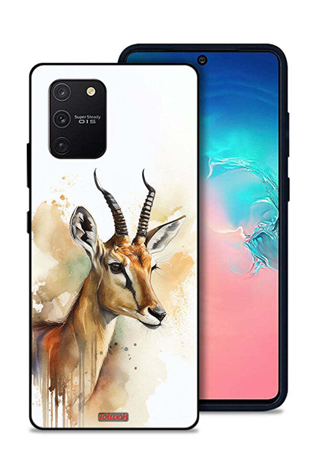 غطاء حماية لهاتف Samsung Galaxy S10 Lite بتصميم فن تجريدي من الغزلان
