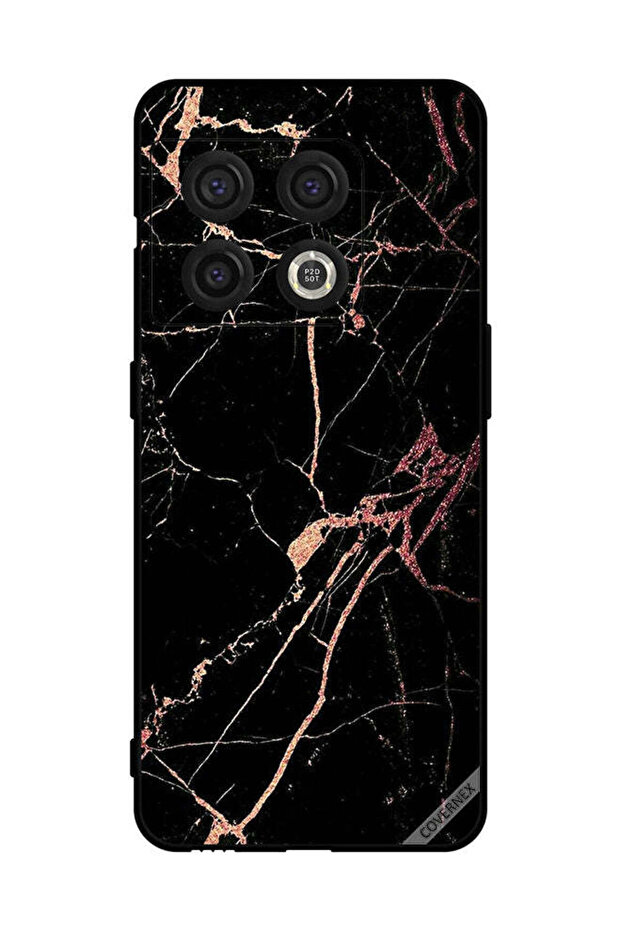 غطاء حماية لهاتف OnePlus 10 Pro بنمط رخامي أسود