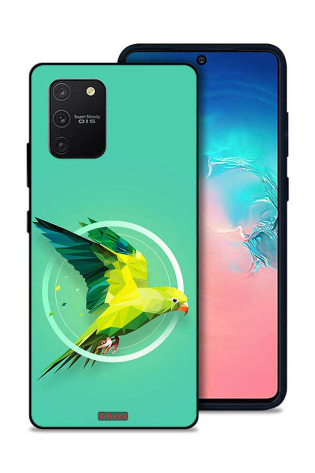 غطاء حماية لهاتف سامسونج جالاكسي S10 لايت بتصميم ببغاء تجريدي