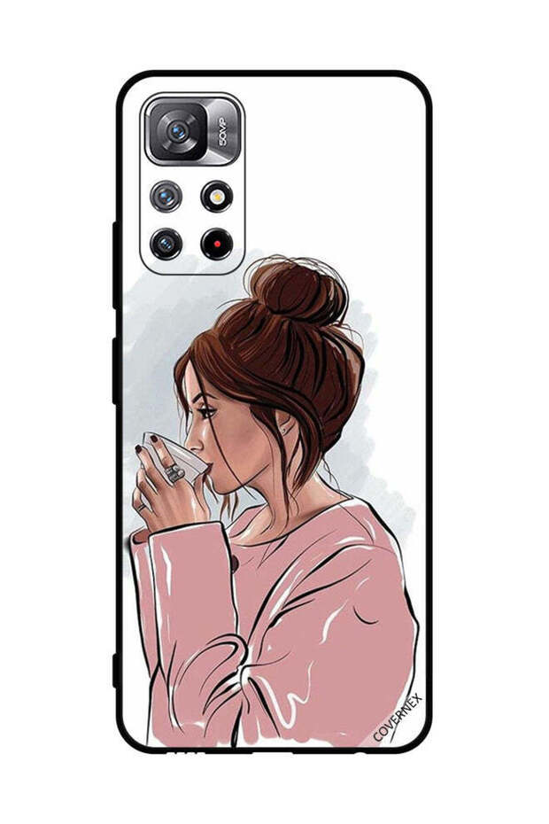غطاء حماية لهاتف شاومي ريدمي نوت 11S 5G مع طباعة شاي