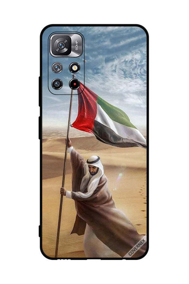 غطاء حماية لهاتف شاومي ريدمي نوت 11 إس 5 جي، علم الإمارات العربية المتحدة، زايد
