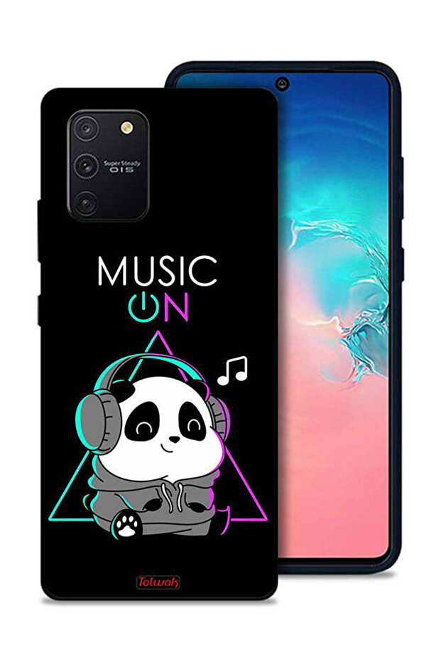 غطاء حماية لهاتف Samsung Galaxy S10 Lite بطبعة موسيقى الباندا