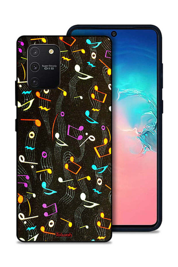 غطاء حماية لهاتف Samsung Galaxy S10 Lite بنمط قماش موسيقي