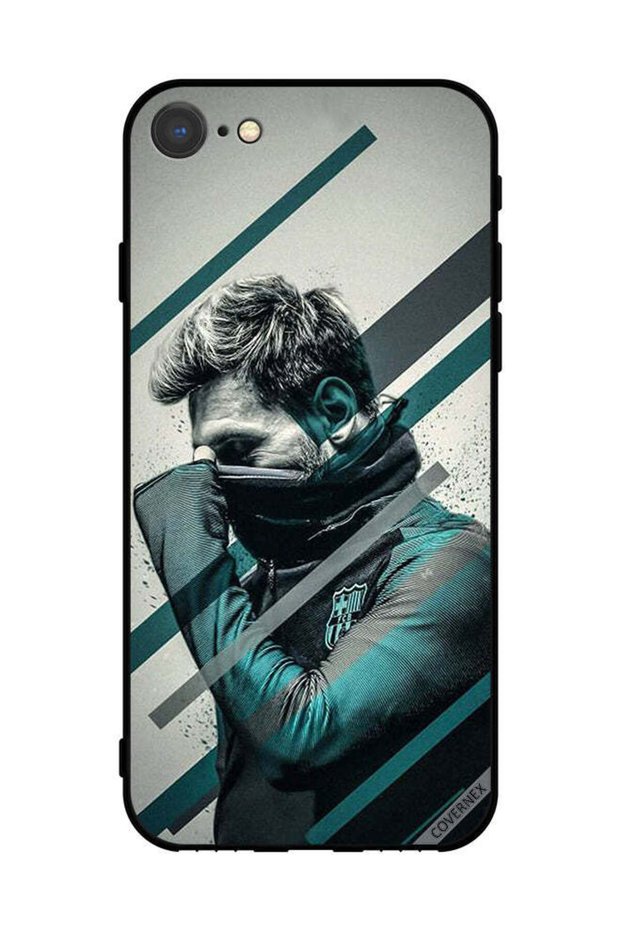 غطاء حماية لجهاز Apple iPhone SE (2022) وجه ميسي المختبئ