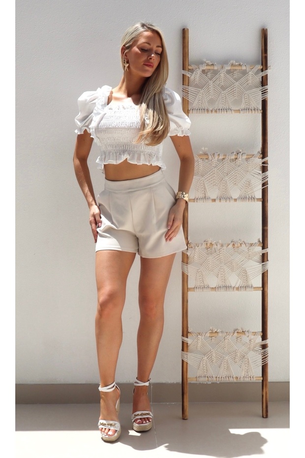 Jasmine Ruched Ruffle Top