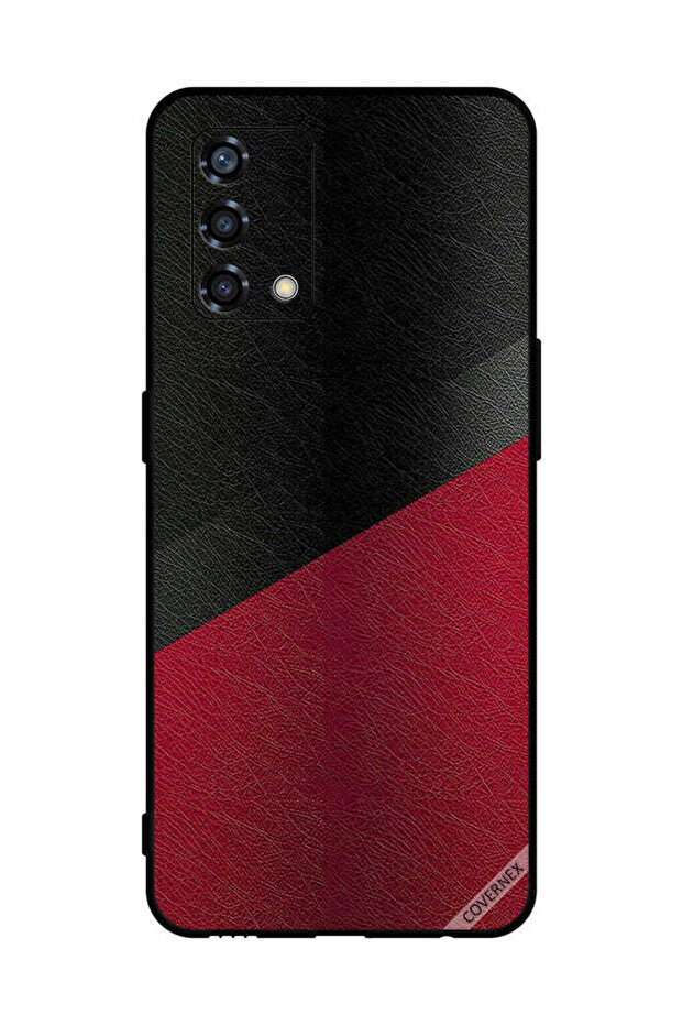 غطاء حماية لهاتف Oppo Reno6 Lite بنمط جلدي