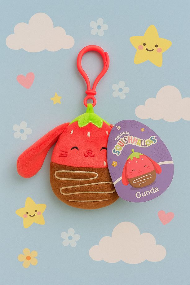 Gunda Çilek Tasarımlı Squishmallows Anahtarlık - 2