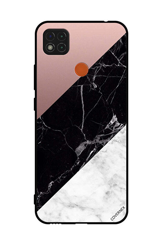 غطاء حماية لهاتف Xiaomi Redmi 9C بسطح رخامي بنمط عادي