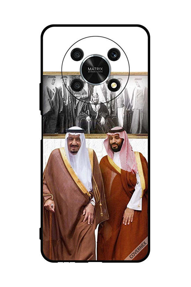 غطاء حماية لهاتف Honor X9 5G الملك سلمان ومحمد بن سلمان يتحدثان أثناء المشي