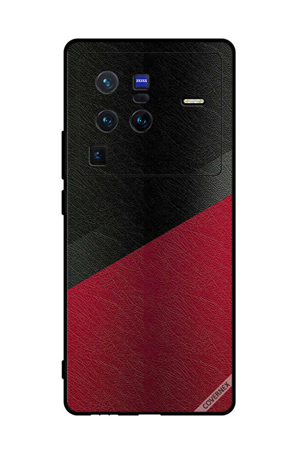 غطاء حماية لهاتف vivo X80 Pro بنمط جلدي