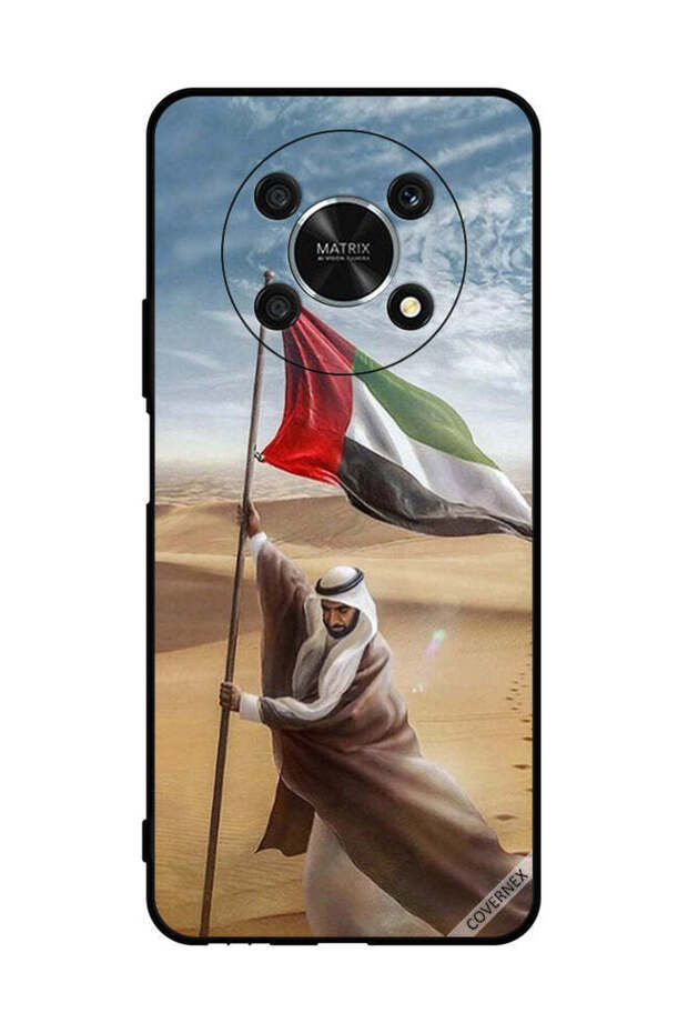 غطاء حماية لهاتف Honor X9 5G، علم الإمارات العربية المتحدة، زايد
