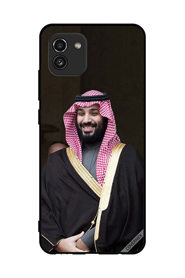 غطاء حماية لهاتف سامسونج جالاكسي A03 محمد بن سلمان مبتسمًا
