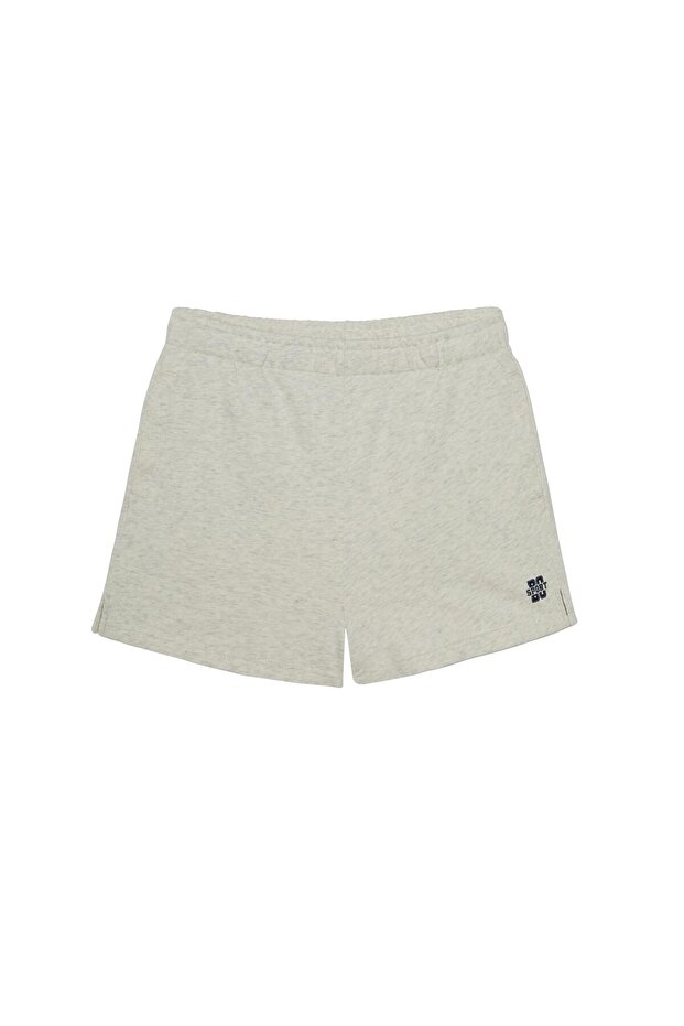 Gray Melange Bo Sport Mini Shorts