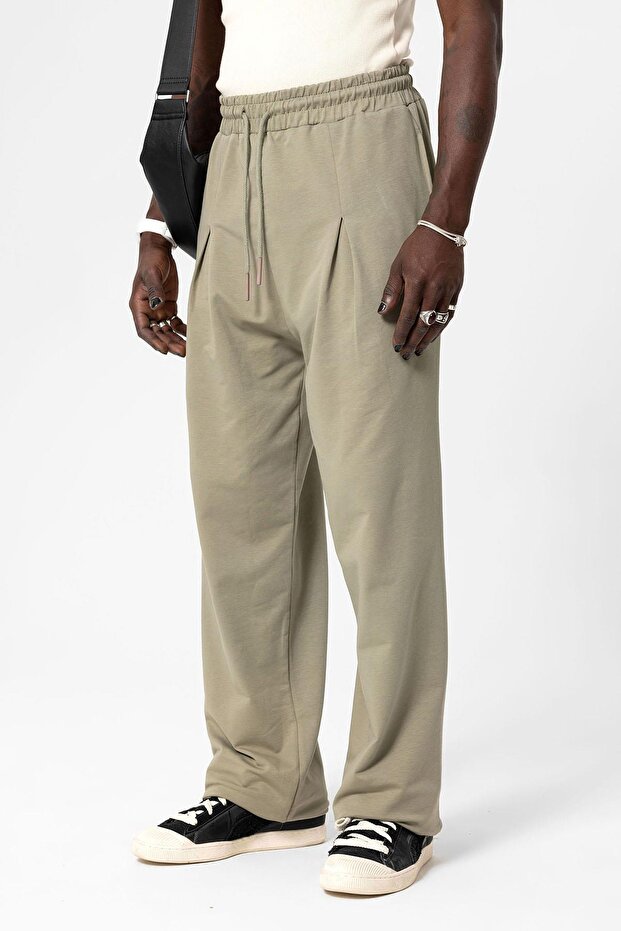 Basic Baggy Eşofman alt Haki - 3