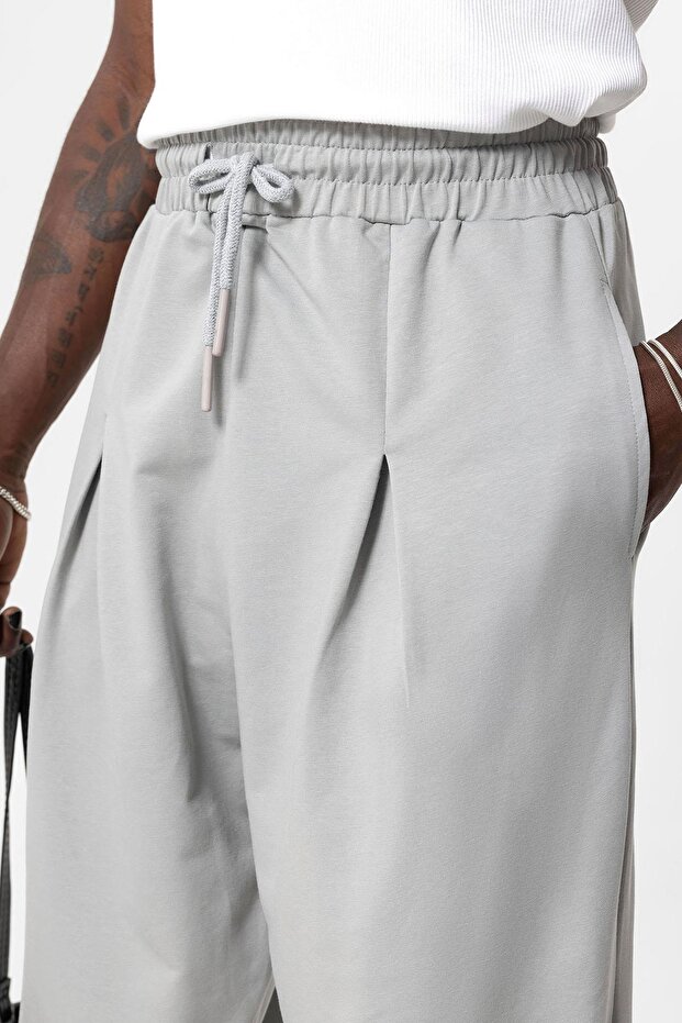 Basic Baggy Eşofman alt Gri - 4