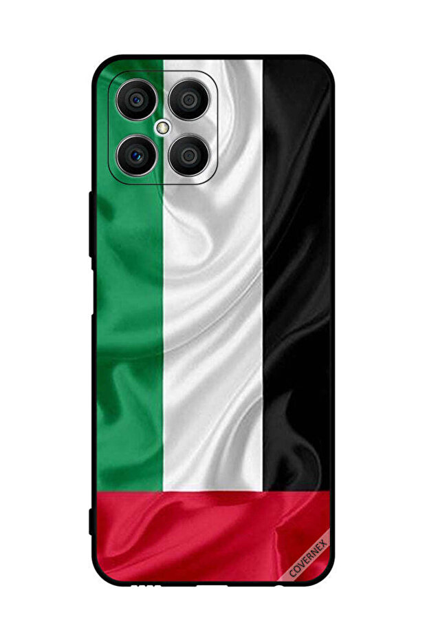 غطاء حماية لهاتف Honor X8 - قماش علم الإمارات العربية المتحدة