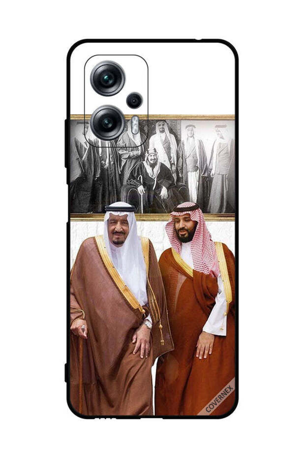 غطاء حماية لهاتف شاومي ريدمي نوت 11تي برو الملك سلمان وولي العهد يتحدثان أثناء المشي