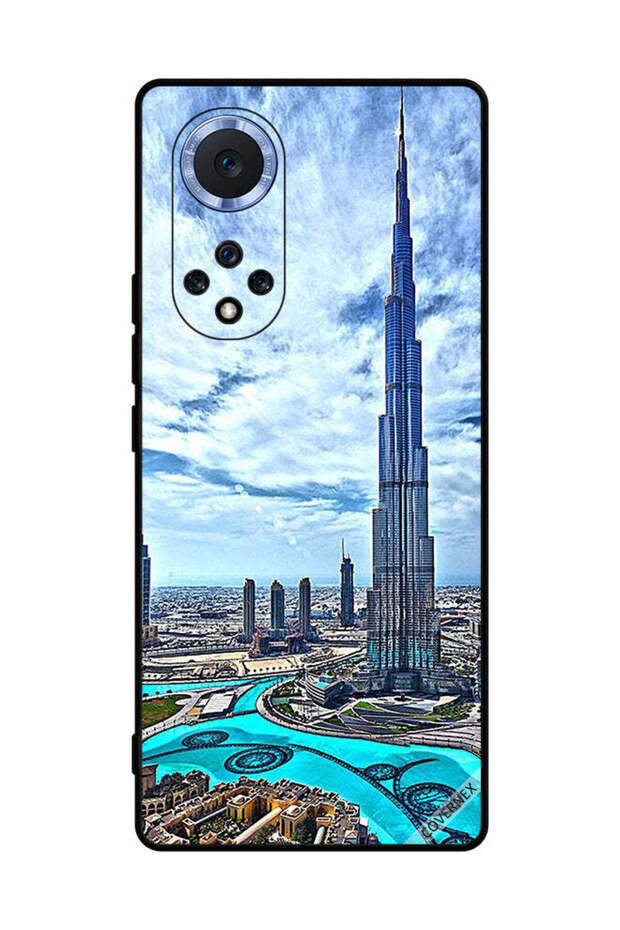 غطاء حماية لهاتف Honor 50 Pro برج خليفة - غيوم تلامس السحاب