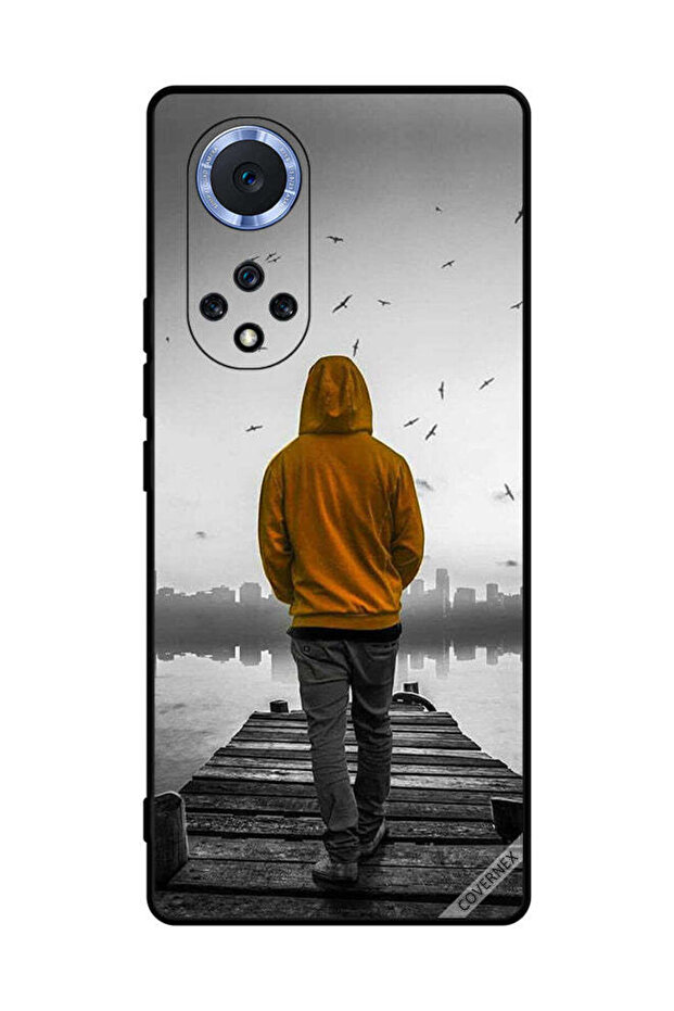 غطاء حماية لهاتف Honor 50 Pro - فتى حزين يمشي