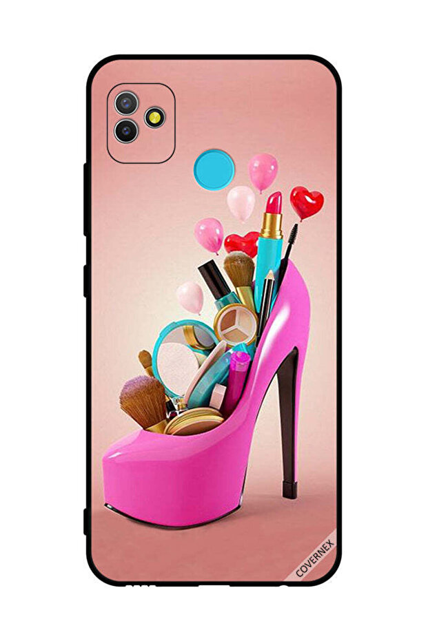 غطاء حماية لهاتف Tecno Pop 5 مع أدوات مكياج