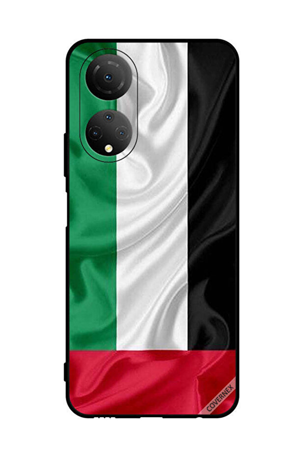 غطاء حماية لهاتف Honor X7 - قماش علم الإمارات العربية المتحدة