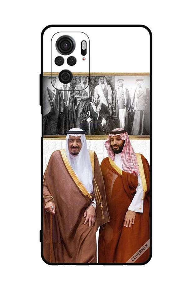 غطاء حماية لهاتف شاومي ريدمي نوت 10 4 جي الملك سلمان ومحمد بن سلمان يتحدثان أثناء المشي