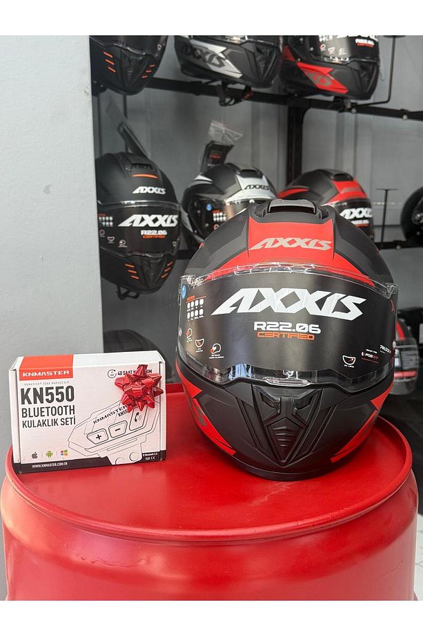 Hawk Evo Ixil Kırmızı KN MASTER İNTERCOM HEDİYELİ - 1