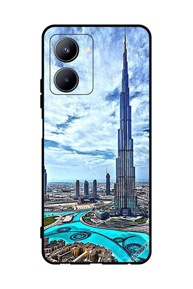 غطاء حماية لهاتف Realme C33 برج خليفة - غيوم تلامس السحاب
