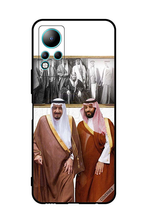 غطاء حماية لهاتف إنفينيكس نوت 11 الملك سلمان ومحمد بن سلمان يتحدثان أثناء المشي