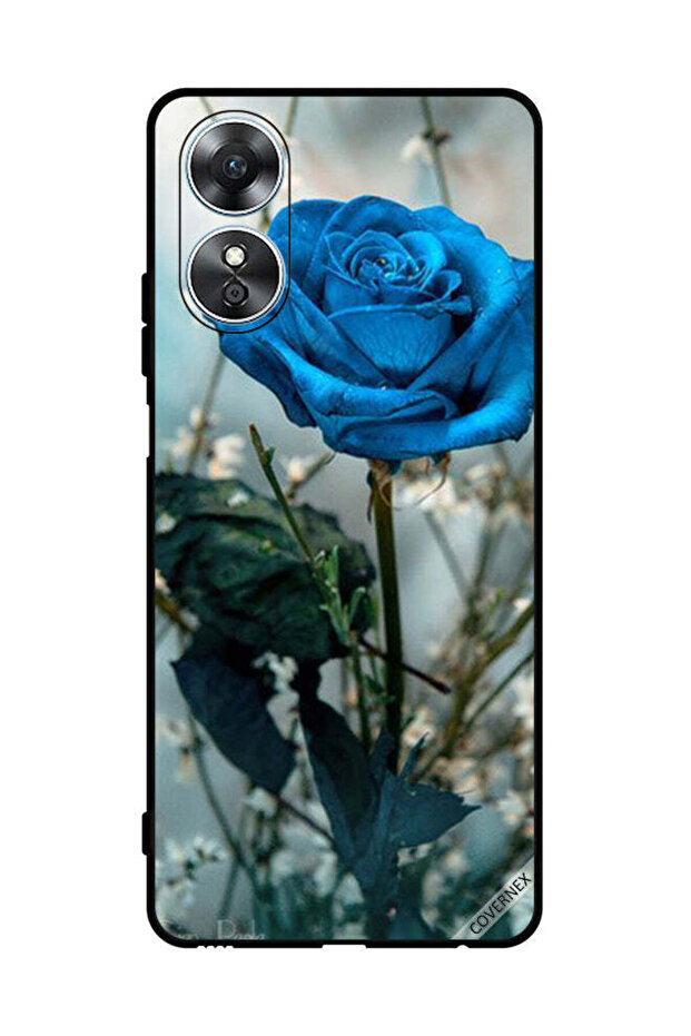 غطاء حماية لهاتف Oppo A17 أزرق وردي