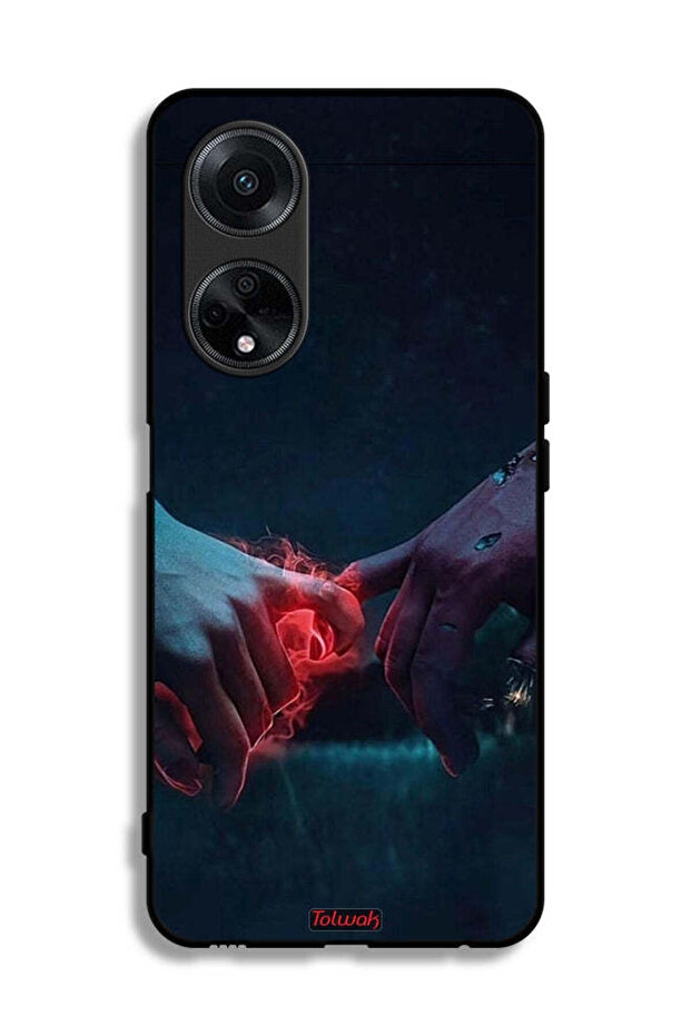 غطاء حماية لهاتف Oppo A1 5G مزين برسومات "أيدي محترقة"