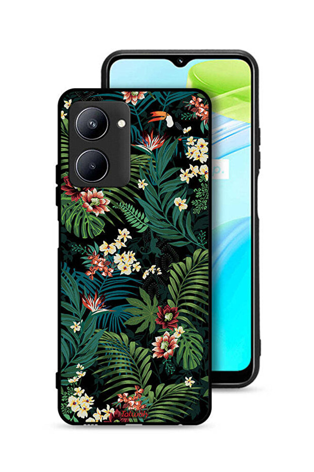 غطاء حماية Realme C33 بأوراق استوائية