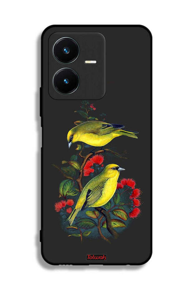 غطاء حماية لهاتف Vivo Y22s بنقشة طيور