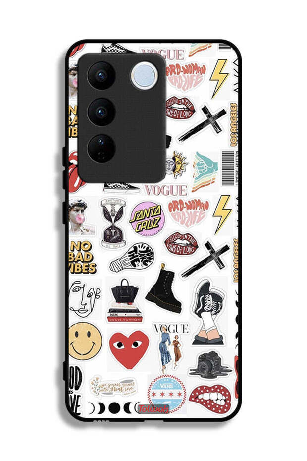 Vivo V27e Protective Case Cover No Bad Vibes Stickers