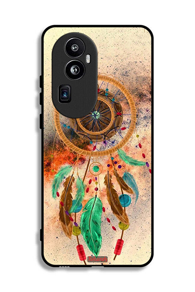 غطاء حماية لهاتف Oppo Reno10 Pro Plus بتصميم ماندالا وريش معلق