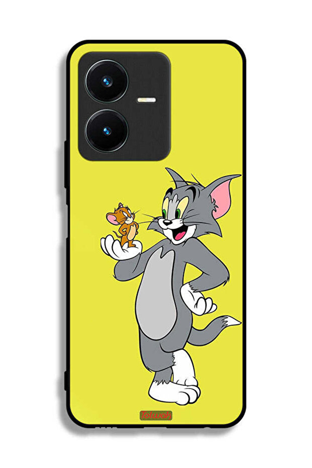 غطاء حماية لهاتف Vivo Y22s بتصميم توم وجيري