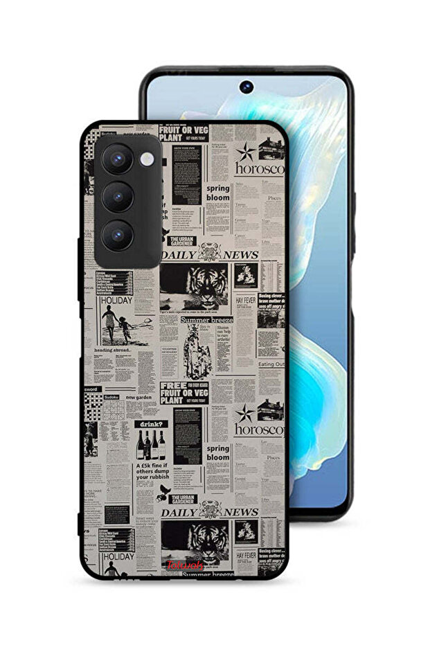 غطاء حماية لهاتف Tecno Camon 18 بتصميم صحيفة